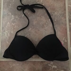 Black Halter Bikini Top